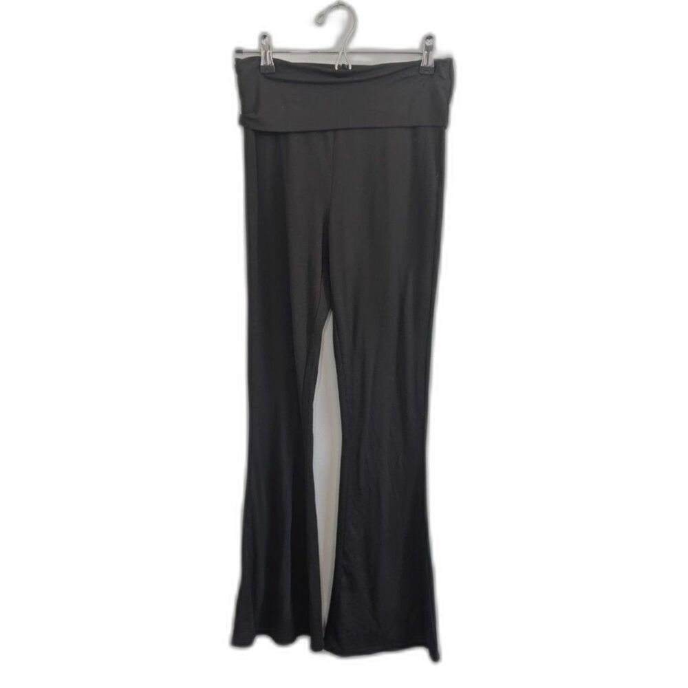 Women's Elastic Waist Flared Bell Bottom Knit Yoga Pants Size M NWOT